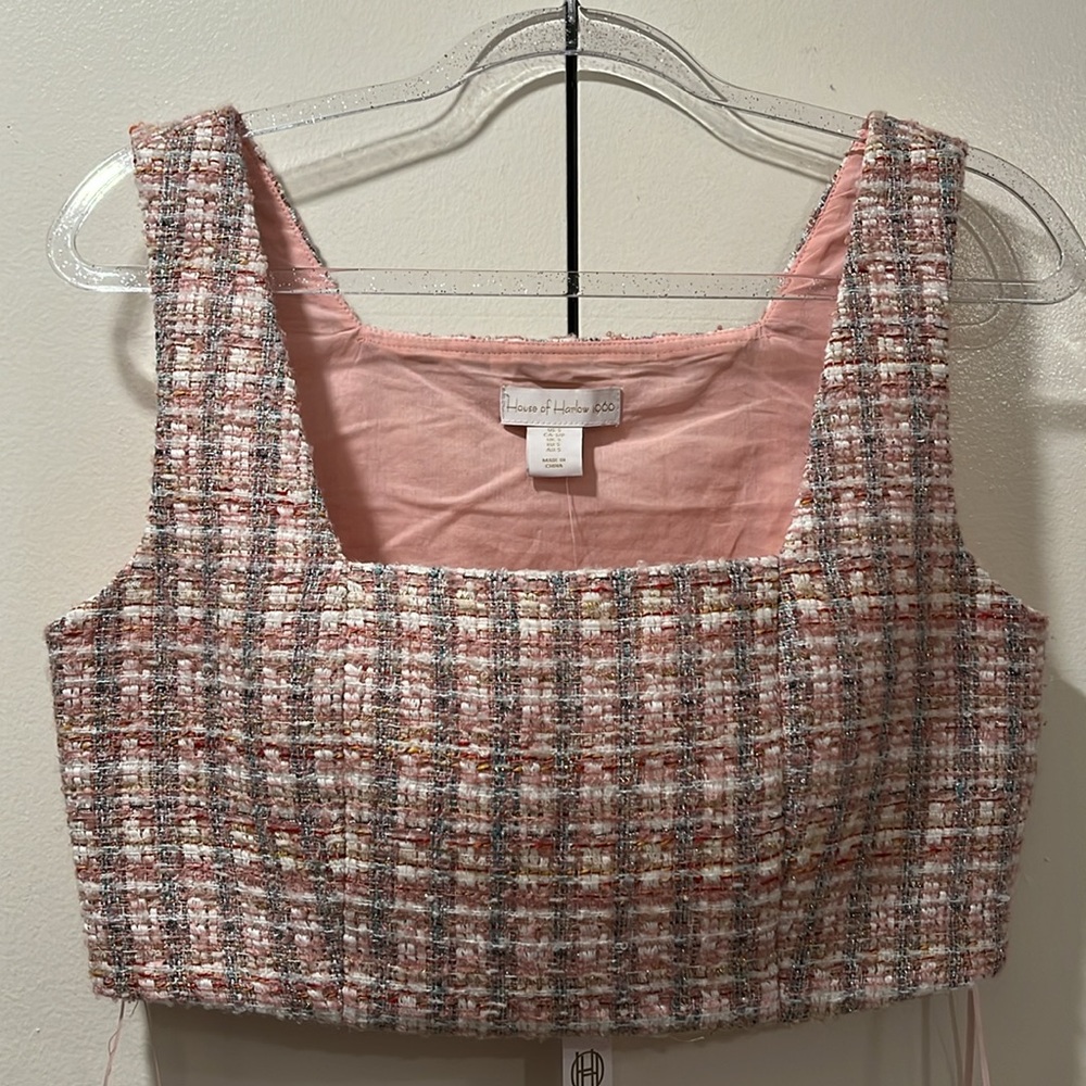 House of Harlow 1960 plaid top